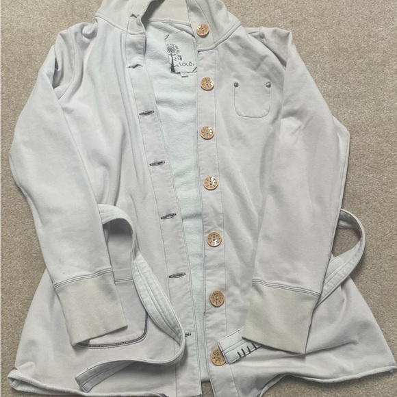 LOLE Gray Trench Coat Sleek Design - Picture 3 of 3
